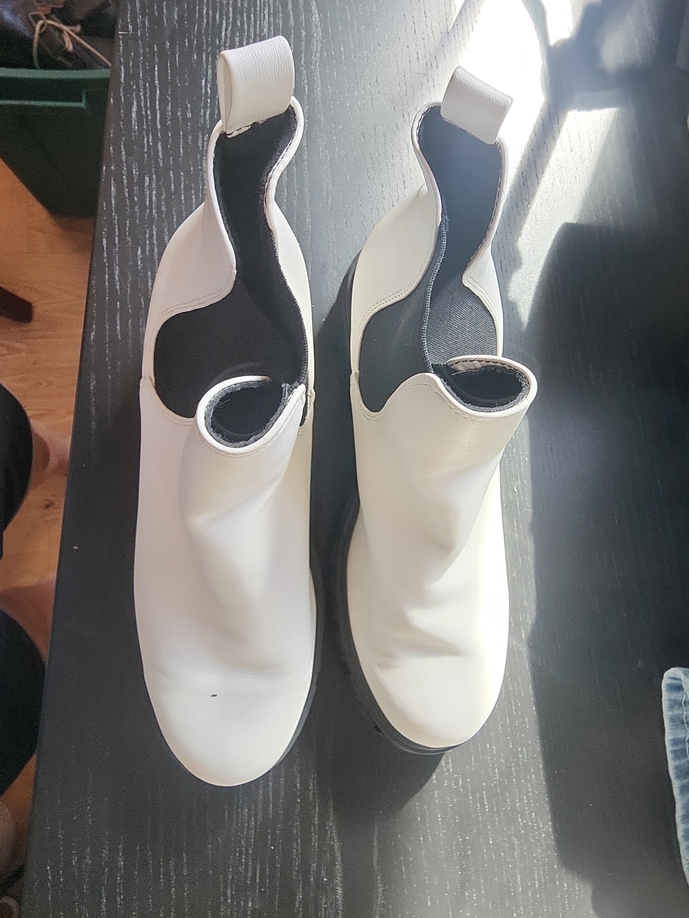 White Chelsea-Style Women's Ankle Booties